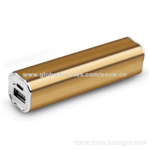 Convenient 2,600mAh Emergency Mobile Phone Charger for Gifts with 5V/1A Input, 97*24*24mm Size